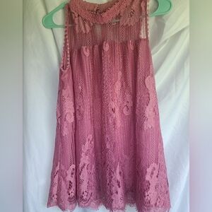 Xhilaration Pink Lace Top